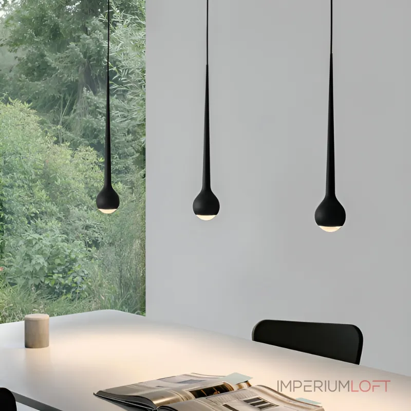 Подвесной светильник Falling Up Pendant Light Black с лаконичным плафоном