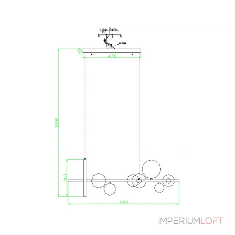 Подвесной светильник Kink Light Иона 09408-7,19 Подвесной светильник Kink Light Иона 09408-7,19