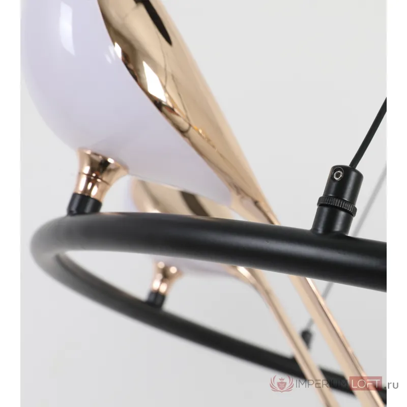 08446-6A,33 Люстра Арси черный/золото d65 h150 Led 6*10W (4000K) от ImperiumLoft