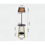 07198,19 Торшер Тера чёрный d60 h150 Е27 1*40W от ImperiumLoft