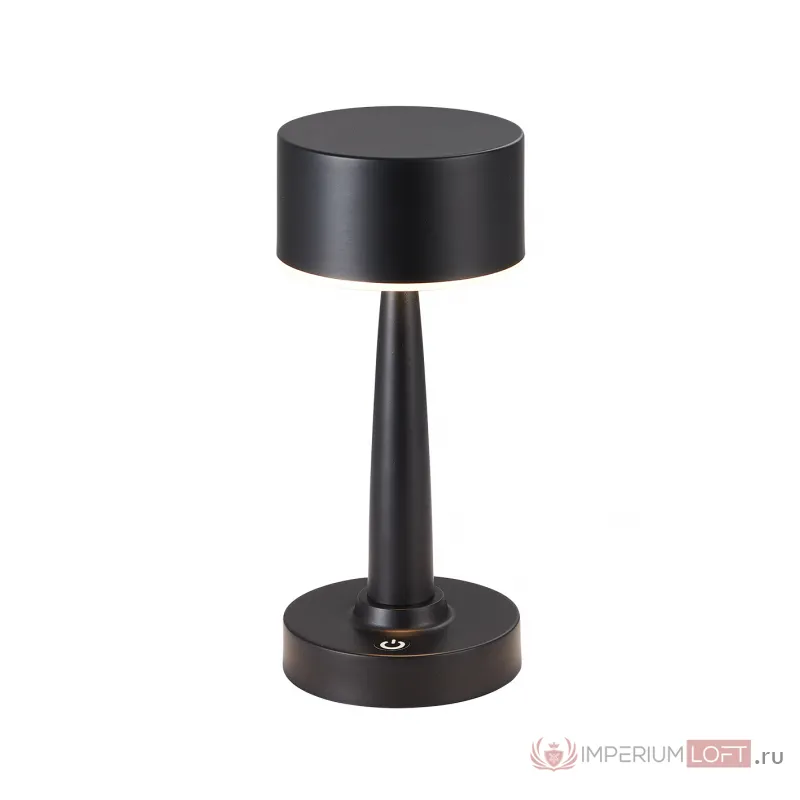 07064-A,19 Настольная лампа Снифф черный d12 h25 Led 6W (3200K) диммируемая