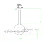 09408-10L,19 Люстра Иона черный w120*25 h95 G9 50W+Led 17W (4000K) (Led лампы в комплекте 4000К) от ImperiumLoft