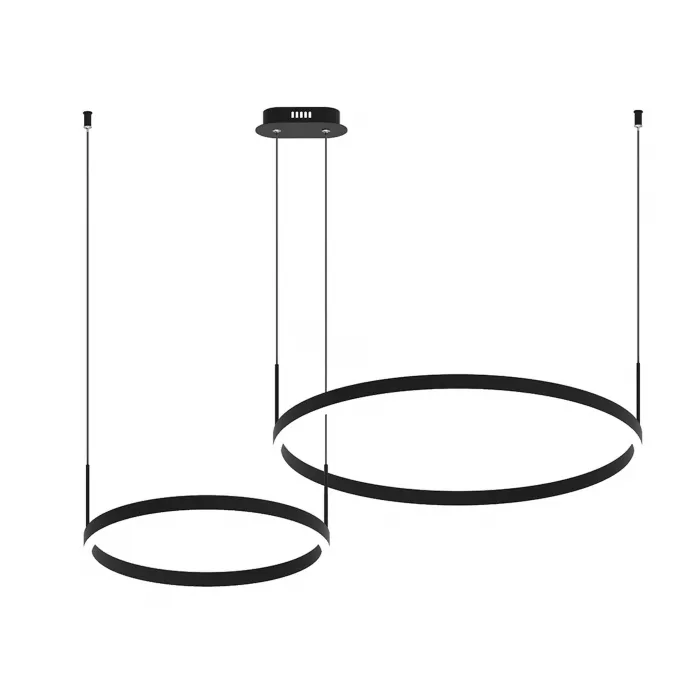 08219,19PA(4000K) Подвес диммируемый Тор черный w90*60 (d40+60) h150 Led 60W (4000K) с пультом ДУ