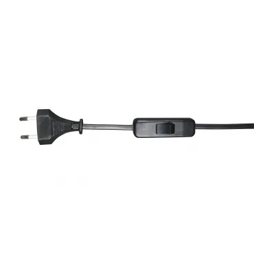 A2300,19 Шнур с переключ черный (2м)(10шт в упаковке) 230V AC 50Hz (max 2A)