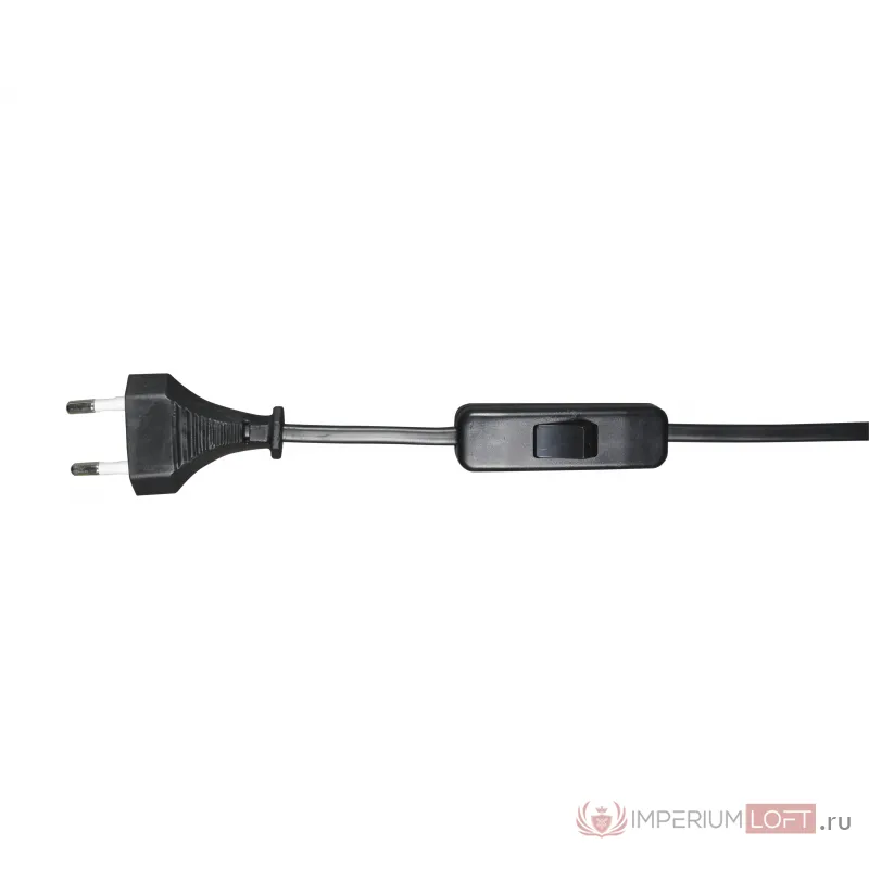 A2300,19 Шнур с переключ черный (2м)(10шт в упаковке) 230V AC 50Hz (max 2A) от ImperiumLoft