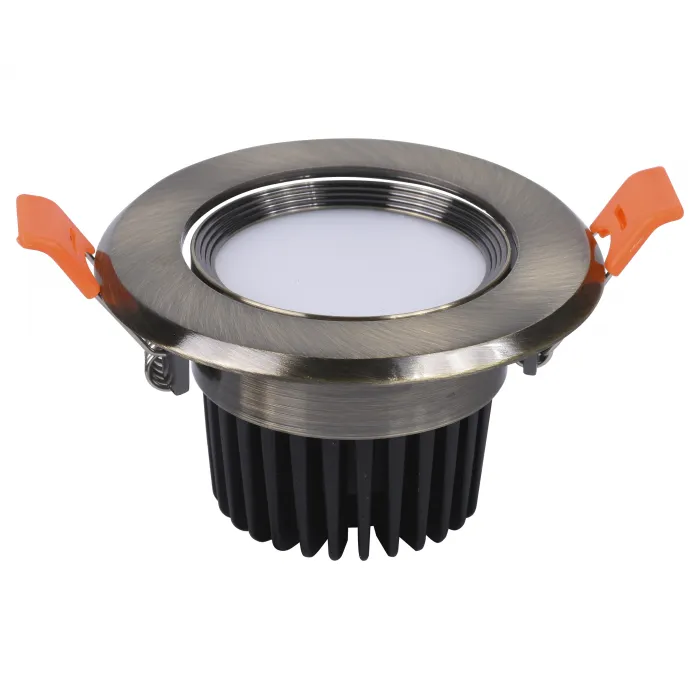 2154,20 Светильник встраиваемый бронзовый d9 h6,5 Led 7W (4000K)