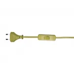 A2300,20 Шнур с переключателем бронза (2м)(10шт в упаковке) 230V AC 50Hz (max 2A)