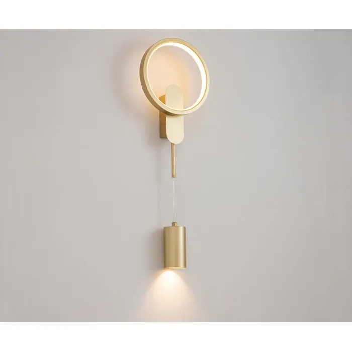 2204,33 Настенный светильник Адис золото d20 h53-152 Led 12W+5W (3000K)