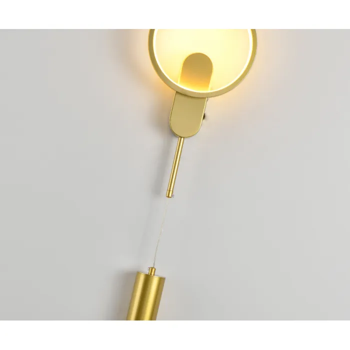 2204,33 Настенный светильник Адис золото d20 h53-152 Led 12W+5W (3000K)