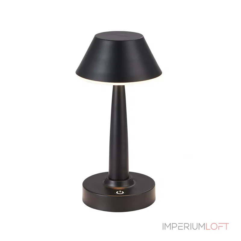 07064-B,19 Настольная лампа Снорк черный d12 h25 Led 6W (3200K) диммируемая