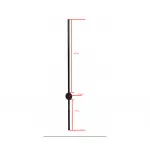 08423-100,36(3000K) Бра Локи латунь h100 w10,5*6 Led 20W (3000K)