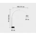 7063,16 Торшер Альфаси никель d190 h210 E27 1*40W комплект состоит из 3х коробок