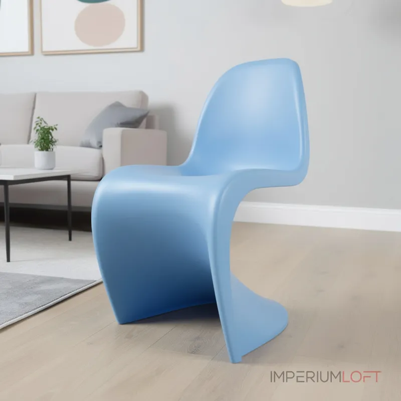 Стул Panton Blue изогнутой формы от LaLume Стул Panton Blue изогнутой формы от LaLume