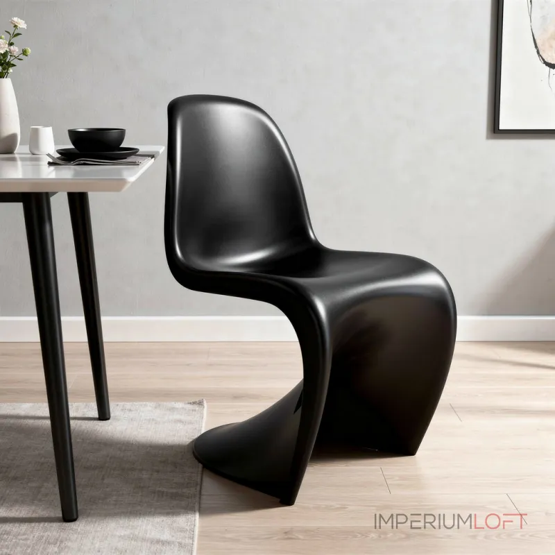 Стул Panton Black изогнутой формы от LaLume 
