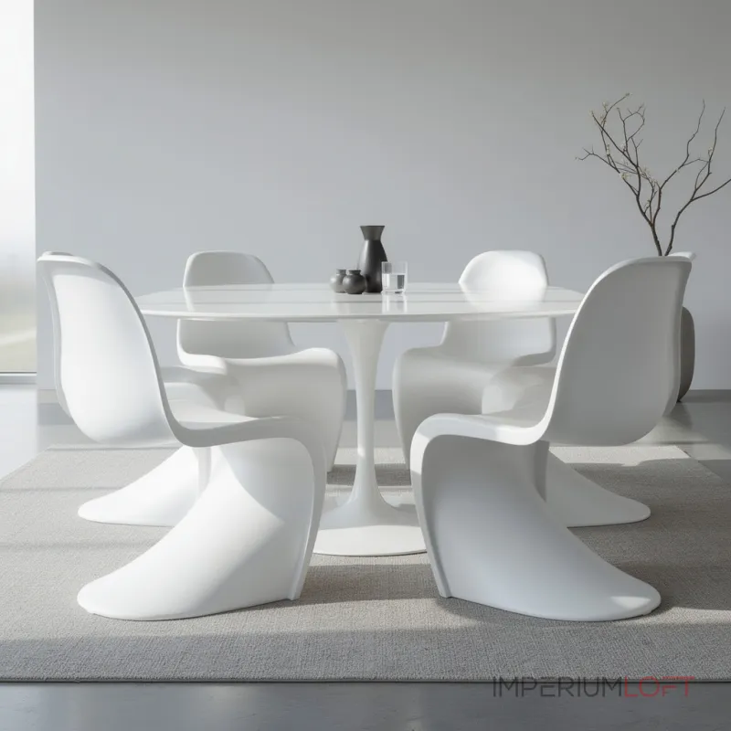 Стул Panton White изогнутой формы от LaLume 