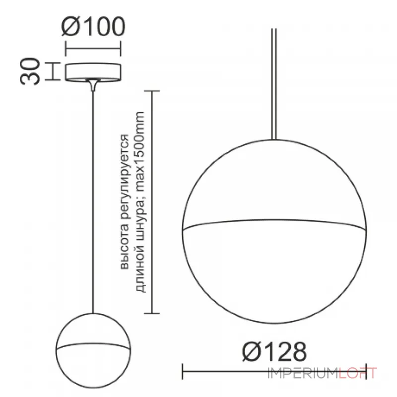 Подвесной светильник Ledron SAGITONY R1-T128 Dim Black Подвесной светильник Ledron SAGITONY R1-T128 Dim Black