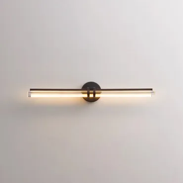 Серия настенных светодиодных светильников с рассеивателем в виде стеклянной треугольной призмы на корпусе из латуни Бра DITMAR WALL Black от ImperiumLoft