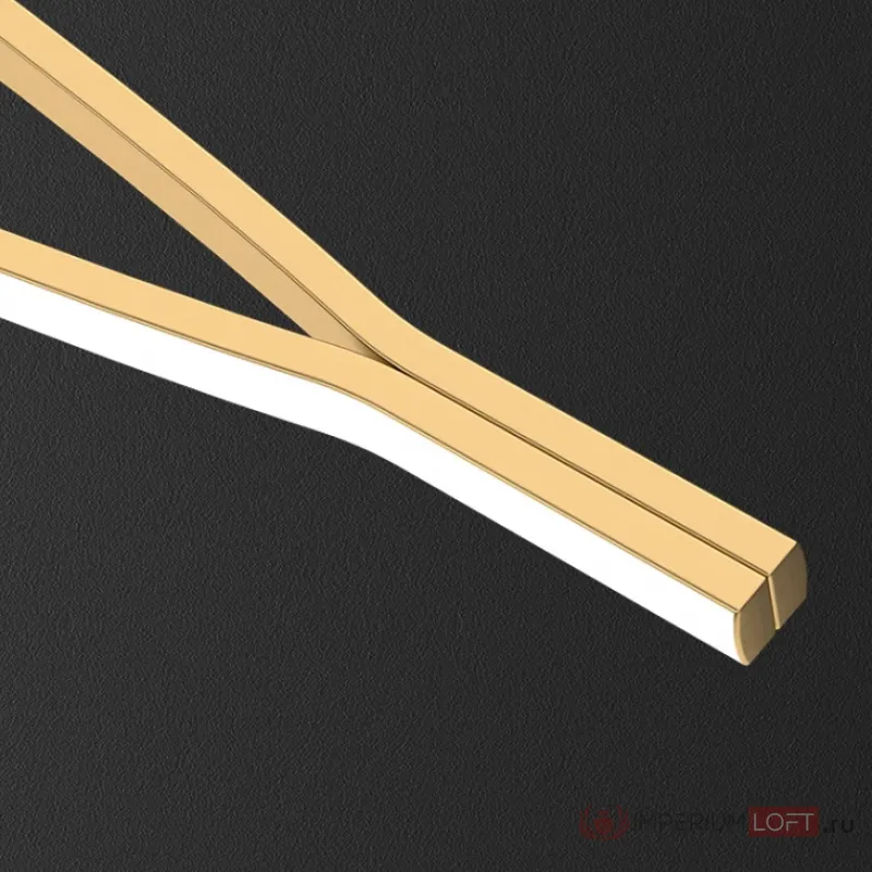 Настенный светильник из двух симметрично изогнутых контурных полос с LED подсветкой Бра JARAND H80 от ImperiumLoft