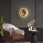 Настенный светильник в виде выгнутого диска с LED подсветкой Бра TROND D23