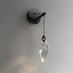 Настенный светильник в виде выгнутого диска с LED подсветкой Бра AQUILA WALL Black от ImperiumLoft