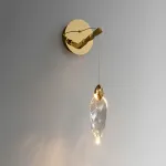 Настенный светильник в виде выгнутого диска с LED подсветкой Бра AQUILA WALL Brass от ImperiumLoft