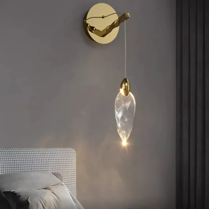 Настенный светильник в виде выгнутого диска с LED подсветкой Бра AQUILA WALL Black от ImperiumLoft