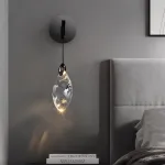 Настенный светильник в виде выгнутого диска с LED подсветкой Бра AQUILA WALL Black от ImperiumLoft