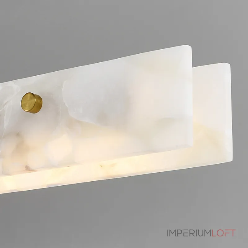 Реечный светильник из двух длинных прямоугольных мраморных пластин с LED-подсветкой JASON L150