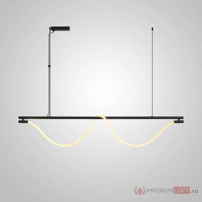 Cерия реечных светильников из латуни с оптическим силикагелем и гибким плетеным волокном GLORIFY OPTIC LUX LONG L1250 Black от ImperiumLoft
