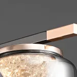 Серия реечных светильников с LED-источниками света в полусферических рассеивателях с эффектом льда внутри стеклянных плафонов MAYER LONG L160 от ImperiumLoft