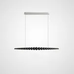 Серия светильников в виде ряда шаров разного размера из массива дерева с LED подсветкой BROLLE Black