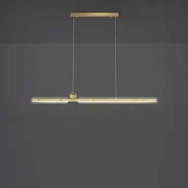 Серия реечных светодиодных светильников с прямоугольными рассеивателями из рельефного стекла CHIFFA B L120 Brass от ImperiumLoft