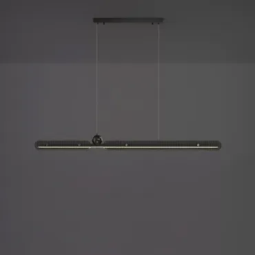 Серия реечных светодиодных светильников с прямоугольными рассеивателями из рельефного стекла CHIFFA B L140 Black от ImperiumLoft