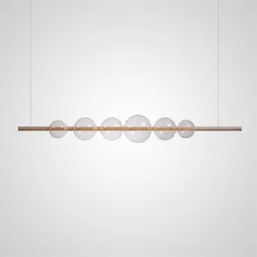 Серия рядных светильников с шарообразными плафонами разного диаметра на рейке с LED подсветкой BODO L160 от ImperiumLoft