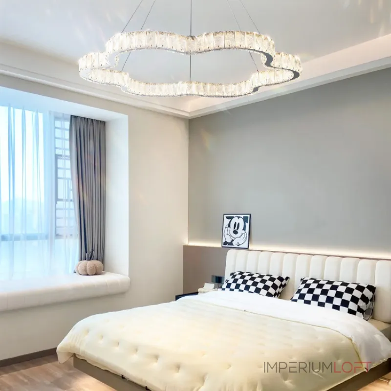 Серия светодиодных люстр с декором из хрустальных пластин с морозным узором на кольцевом корпусе INGVALD R1 D60 от ImperiumLoft Серия светодиодных люстр с декором из хрустальных пластин с морозным узором на кольцевом корпусе INGVALD R1 D60 от ImperiumLoft