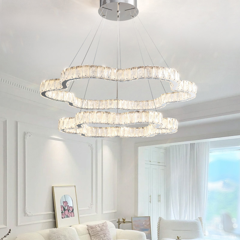 Серия светодиодных люстр с декором из хрустальных пластин с морозным узором на кольцевом корпусе INGVALD R1 D60 от ImperiumLoft Серия светодиодных люстр с декором из хрустальных пластин с морозным узором на кольцевом корпусе INGVALD R1 D60 от ImperiumLoft