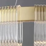 Светодиодная люстра с прозрачными рельефными декоративными элементами на кольцевом каркасе ORVILLE D40 от ImperiumLoft