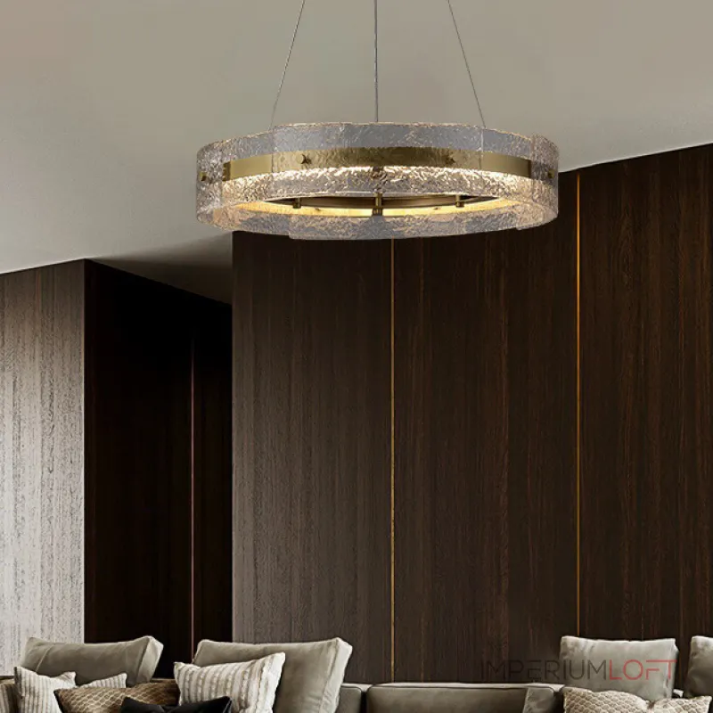 Серия кольцевых светодиодных люстр с составным плафоном из рельефных стеклянных пластин SAMANTHA B А D80 от ImperiumLoft Серия кольцевых светодиодных люстр с составным плафоном из рельефных стеклянных пластин SAMANTHA B А D80 от ImperiumLoft