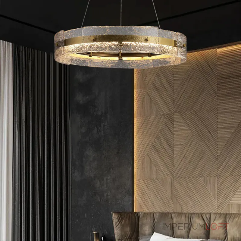 Серия кольцевых светодиодных люстр с составным плафоном из рельефных стеклянных пластин SAMANTHA B А D80 от ImperiumLoft Серия кольцевых светодиодных люстр с составным плафоном из рельефных стеклянных пластин SAMANTHA B А D80 от ImperiumLoft