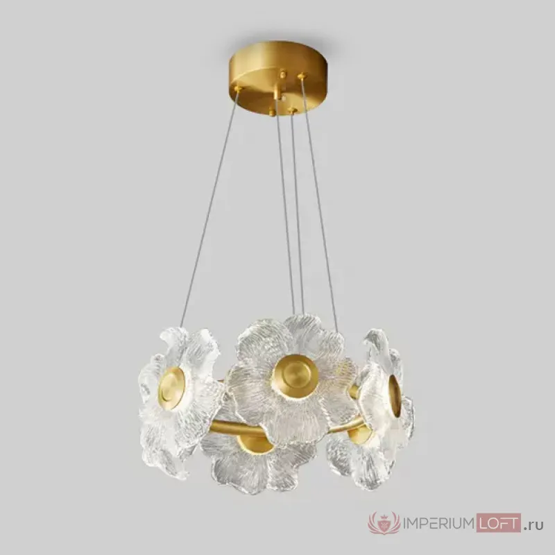 Серия кольцевых светодиодных люстр со стеклянными плафонами в виде цветов GARDEN RING L6 от ImperiumLoft