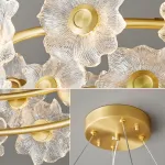 Серия кольцевых светодиодных люстр со стеклянными плафонами в виде цветов GARDEN RING L12 от ImperiumLoft