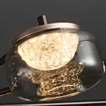 Серия люстр с LED-источниками света в полусферических рассеивателях с эффектом льда внутри стеклянных плафонов MAYER RING D60 от ImperiumLoft