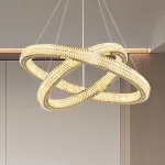Серия кольцевых светодиодных люстр с декором из ограненных хрустальных камней LENNOX В L100 от ImperiumLoft