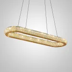 Серия кольцевых светодиодных люстр с декором из ограненных хрустальных камней LENNOX В L100 от ImperiumLoft