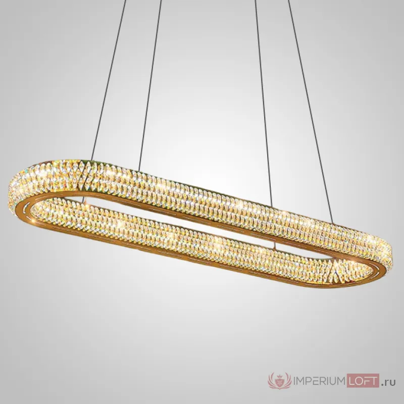Серия кольцевых светодиодных люстр с декором из ограненных хрустальных камней LENNOX В L150 от ImperiumLoft