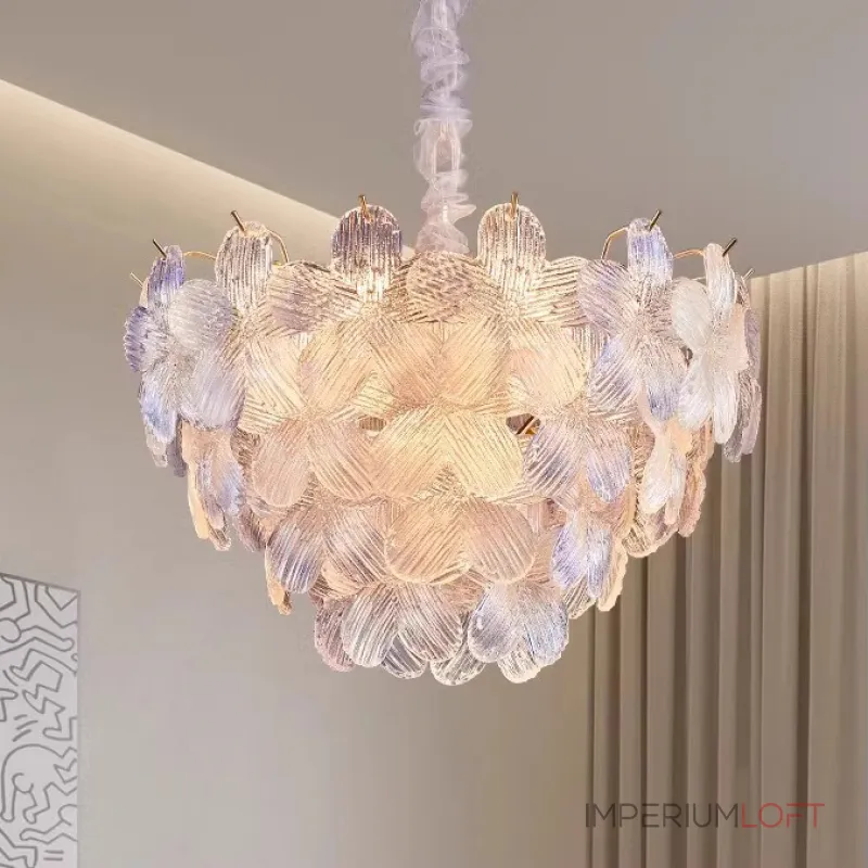 Серия люстр с цветочным декором из прозрачного или градиентно окрашенного стекла ручной работы TOTTI CH Blue-Purple от ImperiumLoft Серия люстр с цветочным декором из прозрачного или градиентно окрашенного стекла ручной работы TOTTI CH Blue-Purple от ImperiumLoft
