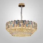 Серия светодиодных люстр с рассеивателями из хрусталя и декоративными вставками из перламутра двух цветов IDERT D50 от ImperiumLoft