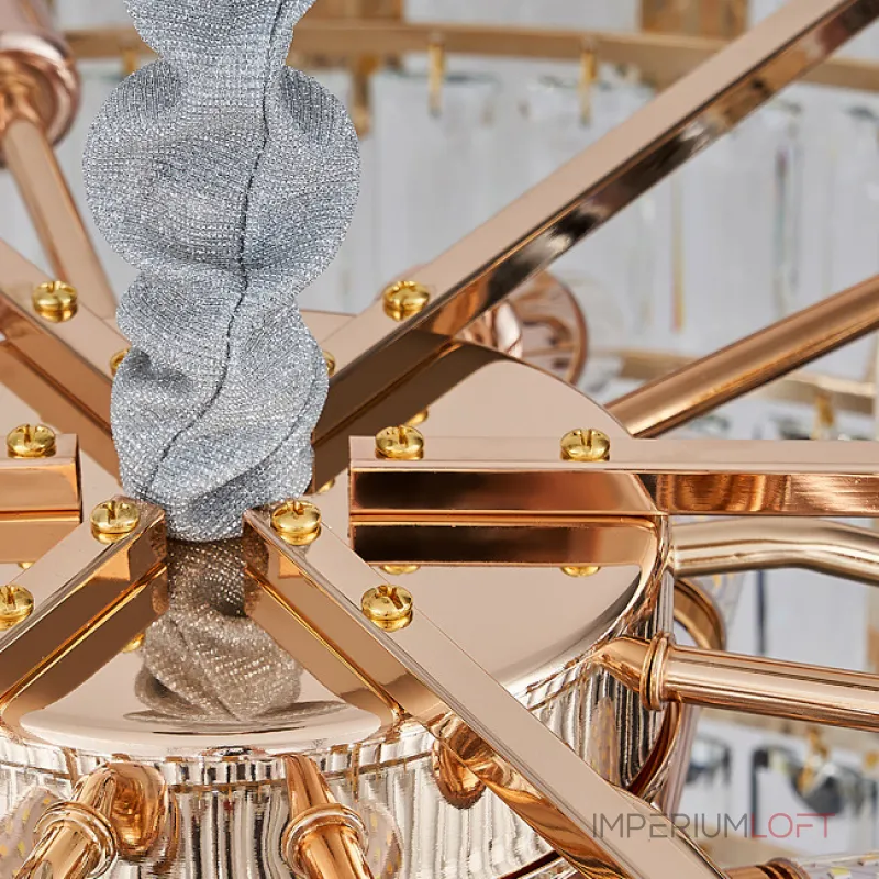 Серия светодиодных люстр с рассеивателями из хрусталя и декоративными вставками из перламутра двух цветов IDERT D80 от ImperiumLoft