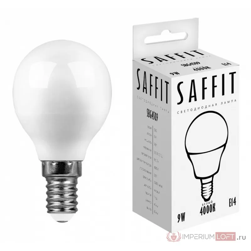 Лампа светодиодная Feron SBG4509 E14 9Вт 4000K 55081 от ImperiumLoft