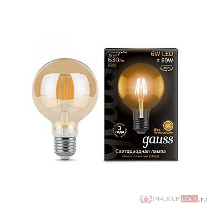 Лампа светодиодная Gauss 1058 E27 6Вт 2400K 105802006 от ImperiumLoft